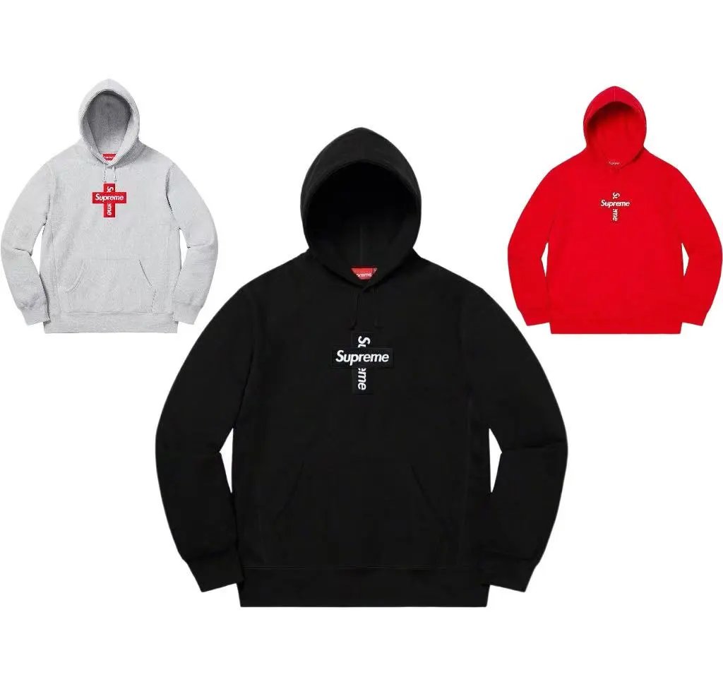Supreme Casual Embroidered Oversized Sweatshirts
