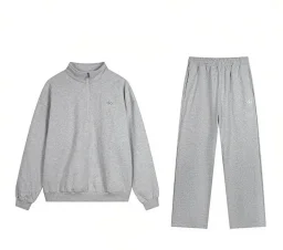 thumbnail for alo*Autumn/Winter Sports Hooded Sweatshirt Set Relaxed Fit Unisex cotton Hoodie Set