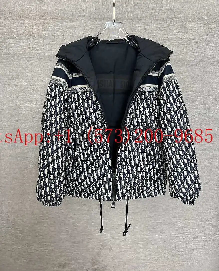 Reversible Hooded Long-Sleeve Jacket with All-Over Letter Print