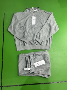 thumbnail for Tier*Alo*3.0 French Terry Cotton Hoodie, loose fit, zip-up casual set (unisex)