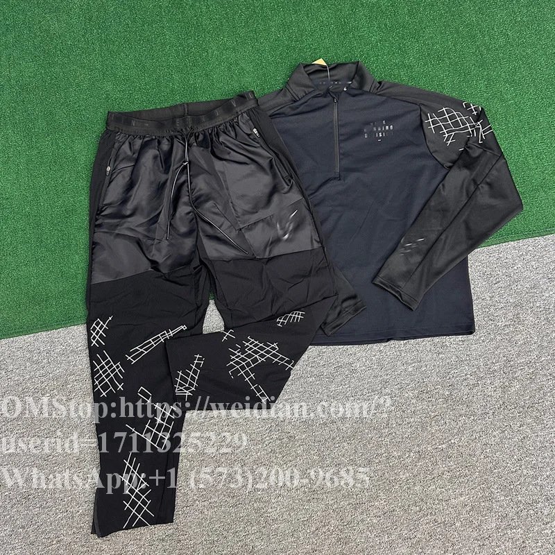 Threaded Half Pull Black+Threaded Pants Black