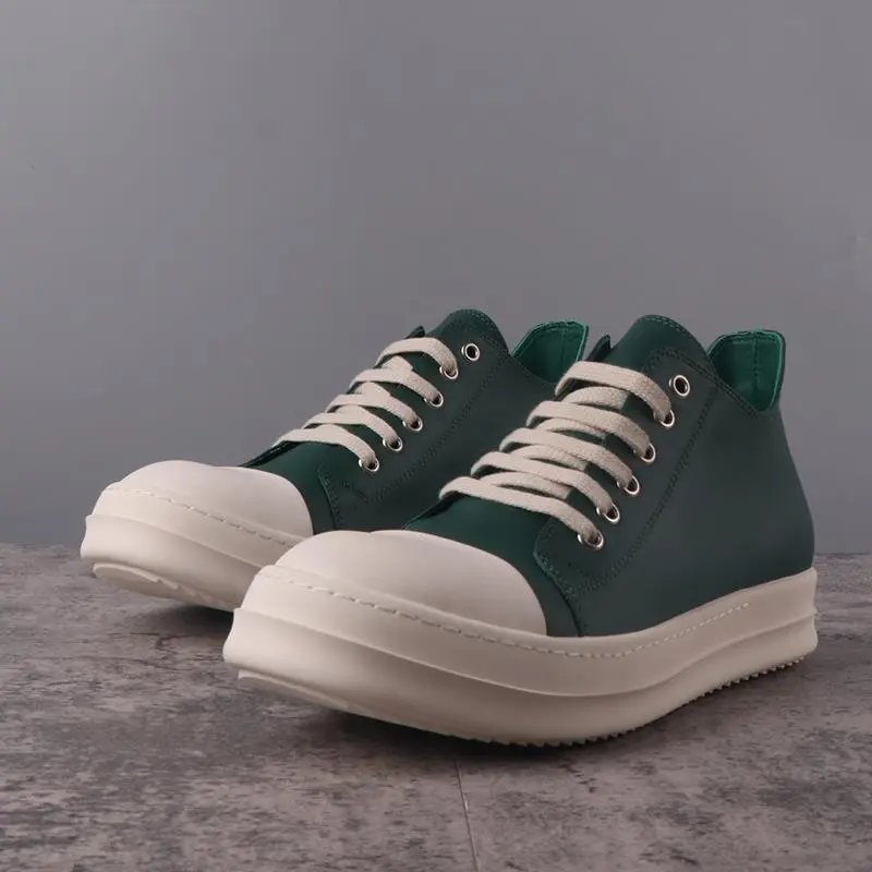Low-top dark green (leather)