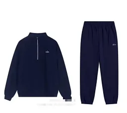 thumbnail for alo*Autumn/Winter Sports Hooded Sweatshirt Set Relaxed Fit Unisex cotton Hoodie Set