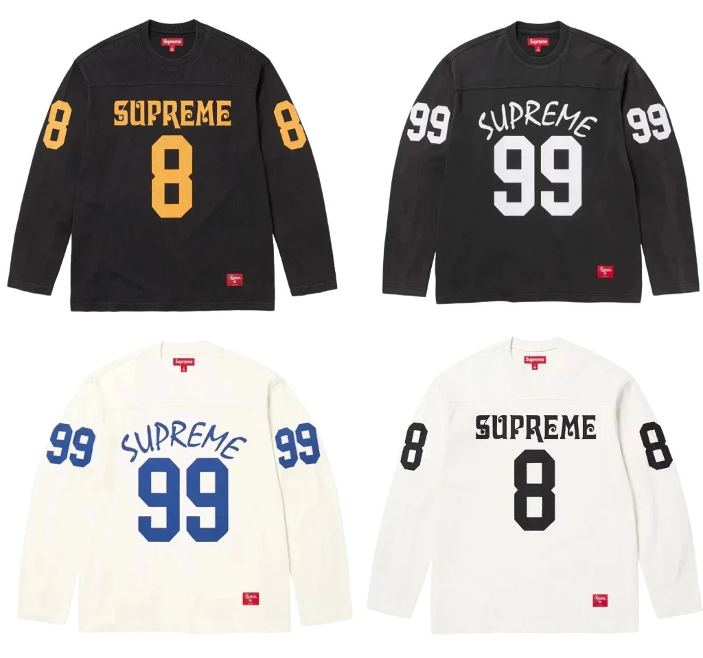 Supreme Digital Print Oversized Long-Sleeve Crew Neck
