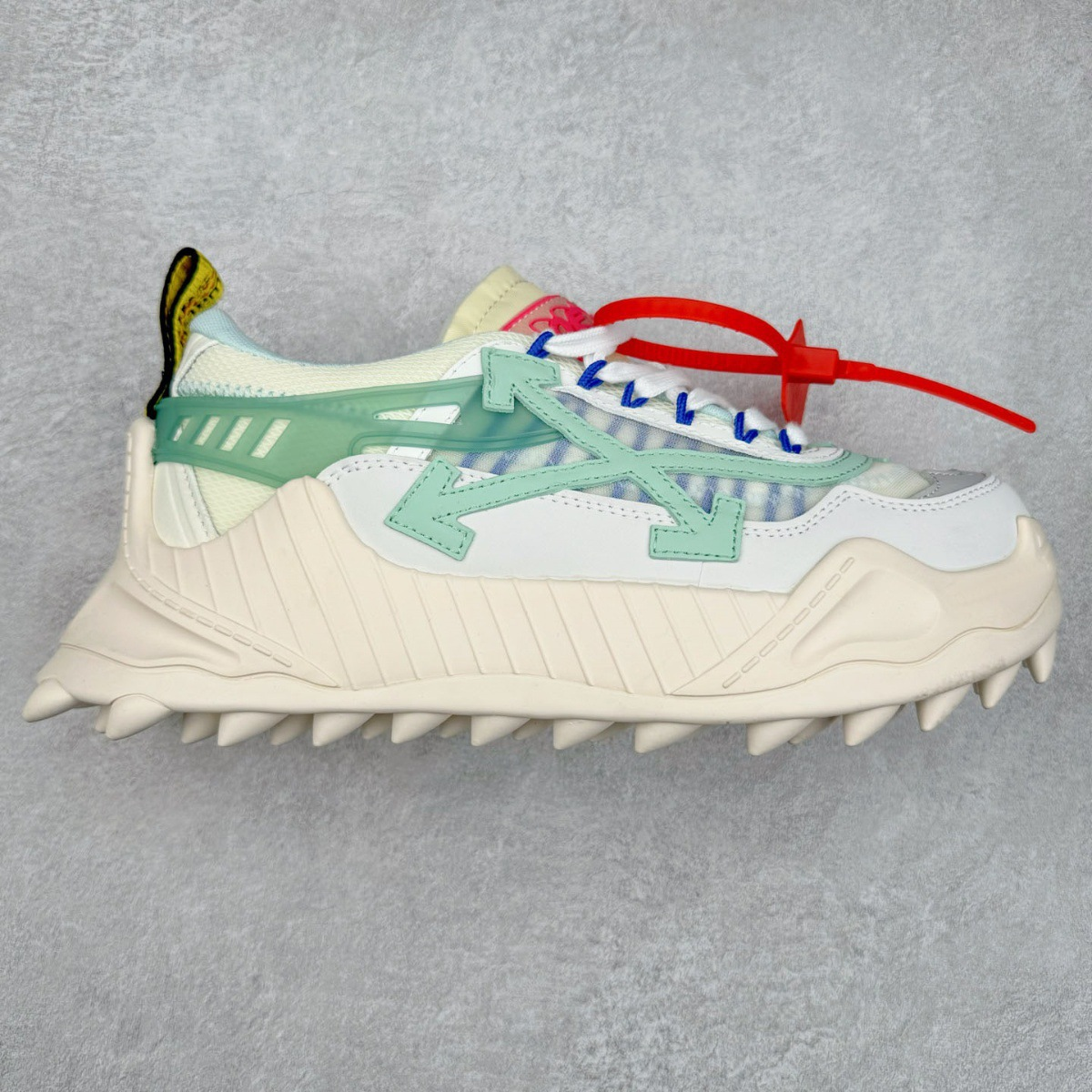 Off-White Diagonal Arrow Hiking Sneakers Olive Green Black - 5