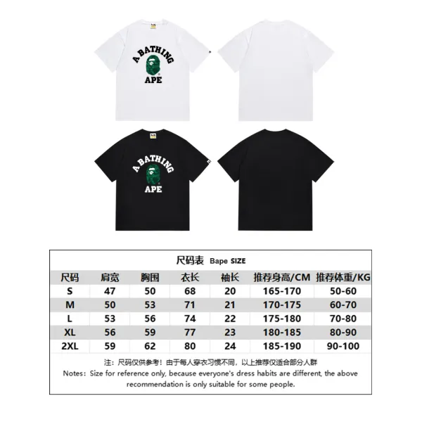 A Bathing Ape Sakura Ape Head Embroidered Black T-Shirt - 7