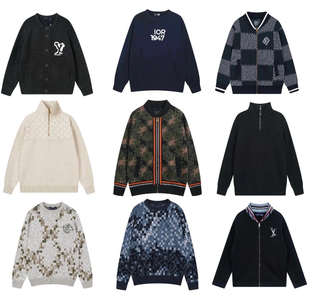 Gucci & Dior & Louis Vuitton Jacquard Knit Wool Sweater