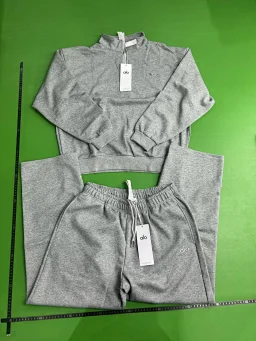 thumbnail for Tier*Alo*3.0 French Terry Cotton Hoodie, loose fit, zip-up casual set (unisex)