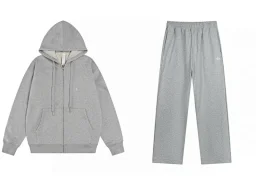 thumbnail for Tier*Alo*3.0 French Terry Cotton Hoodie, loose fit, zip-up casual set (unisex)