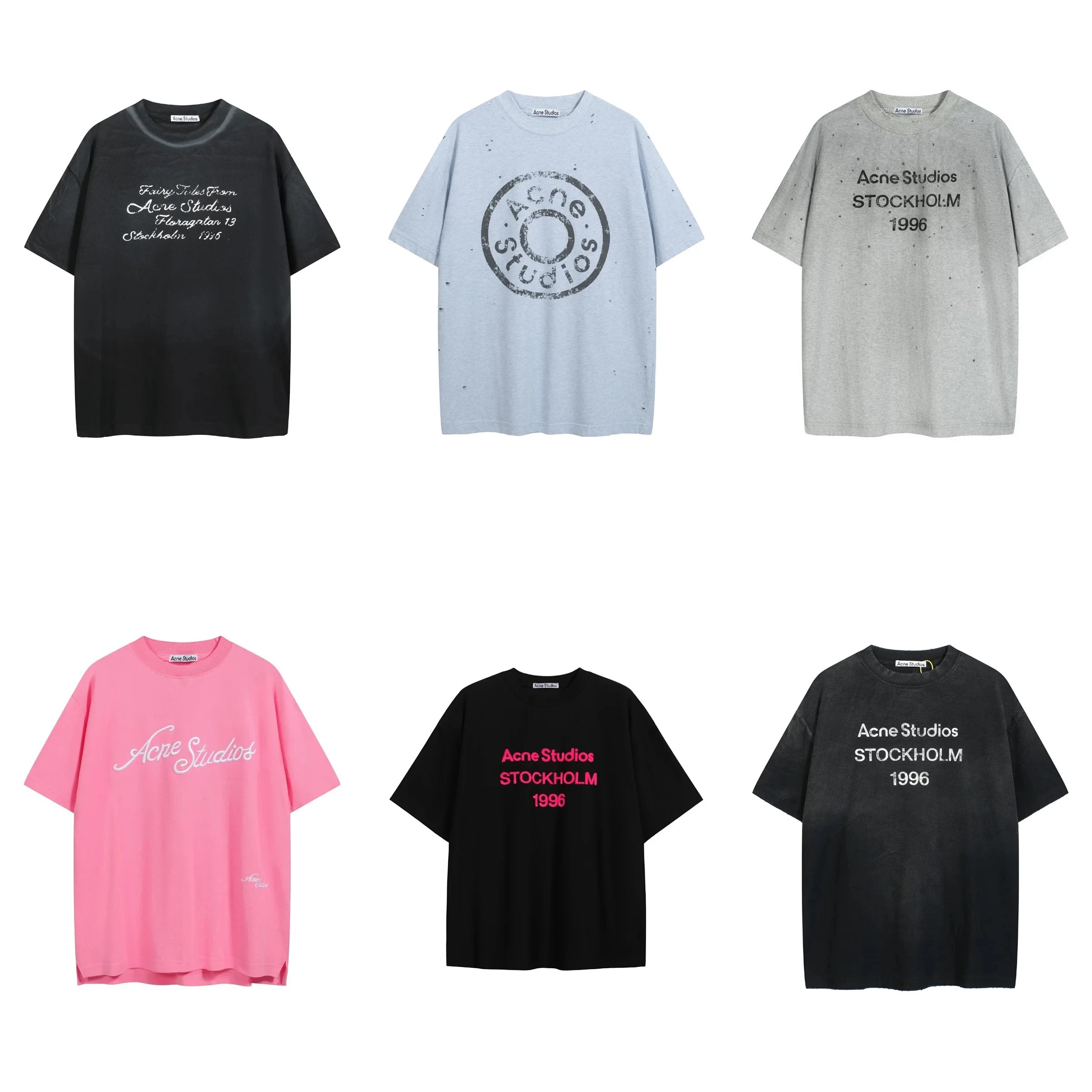 ASICS Washed Distressed Letter Print Long-Sleeve T-Shirt