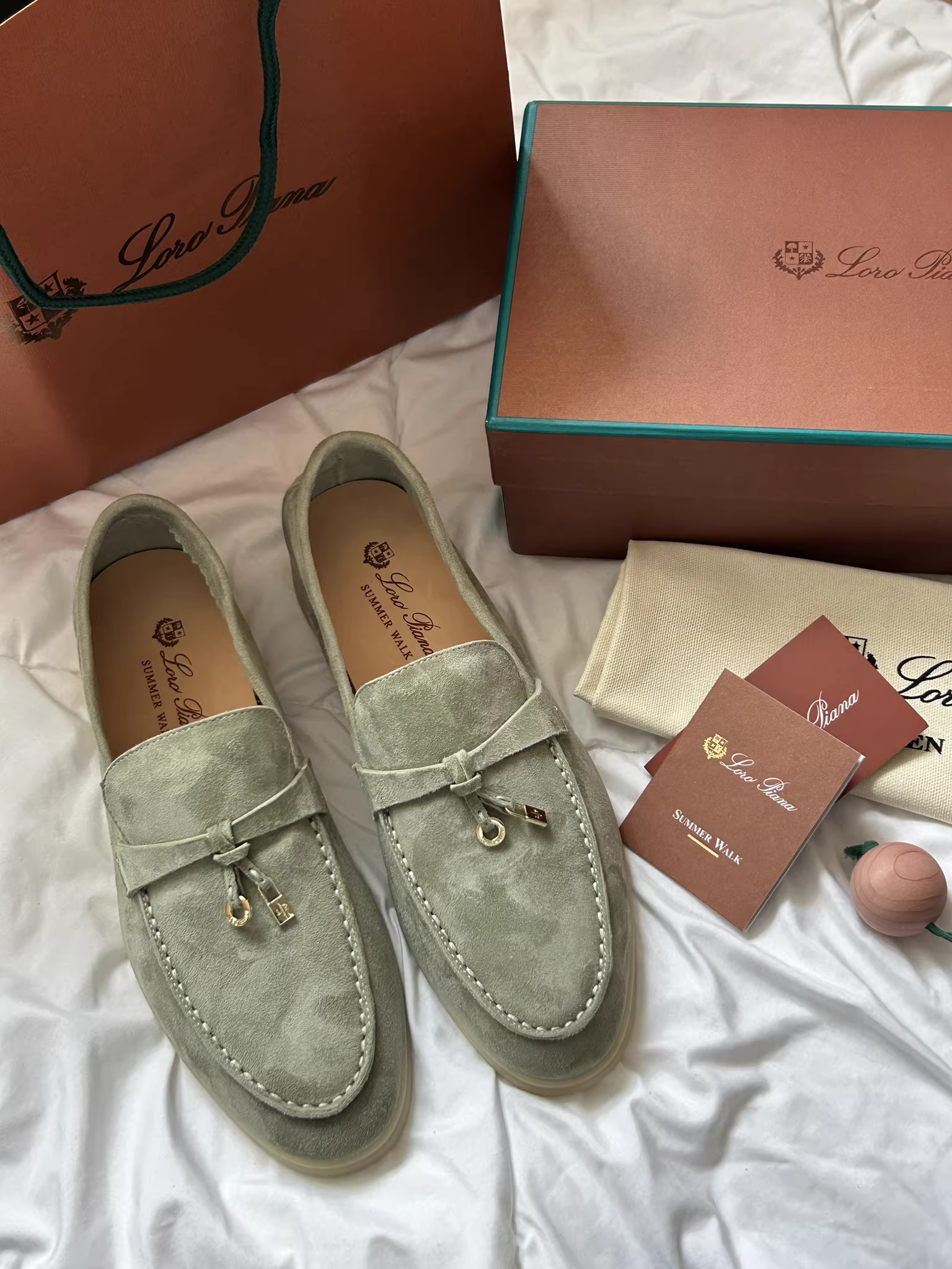 Loro Piana Suede Loafer Black Beige Taupe Casual Slip-On Shoes