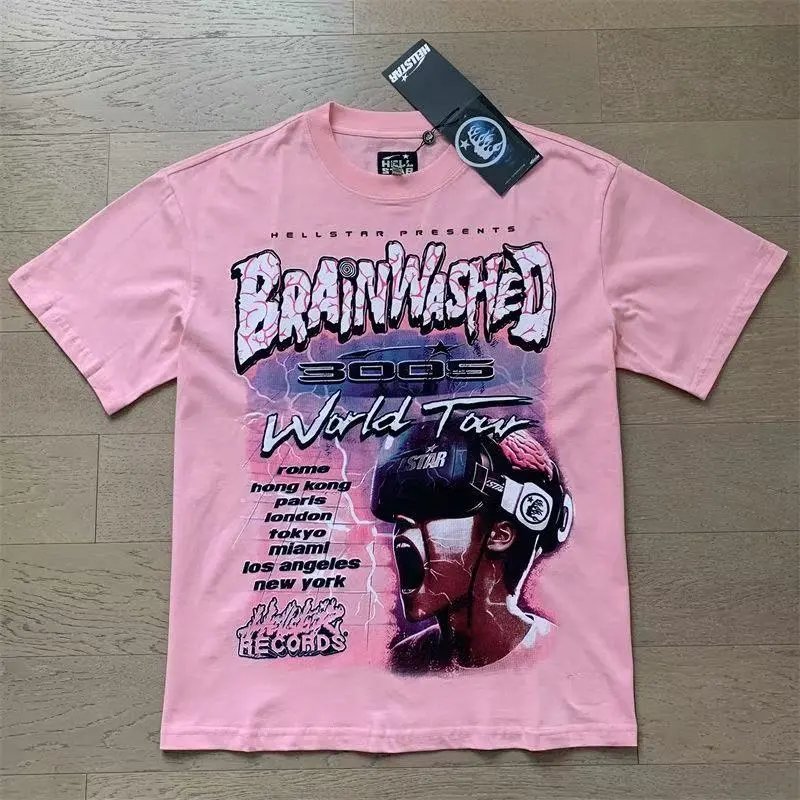 Hellstar X Logo Pink Graphic T-Shirt - 23