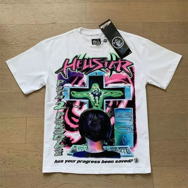 Hellstar X Logo Pink Graphic T-Shirt - 13
