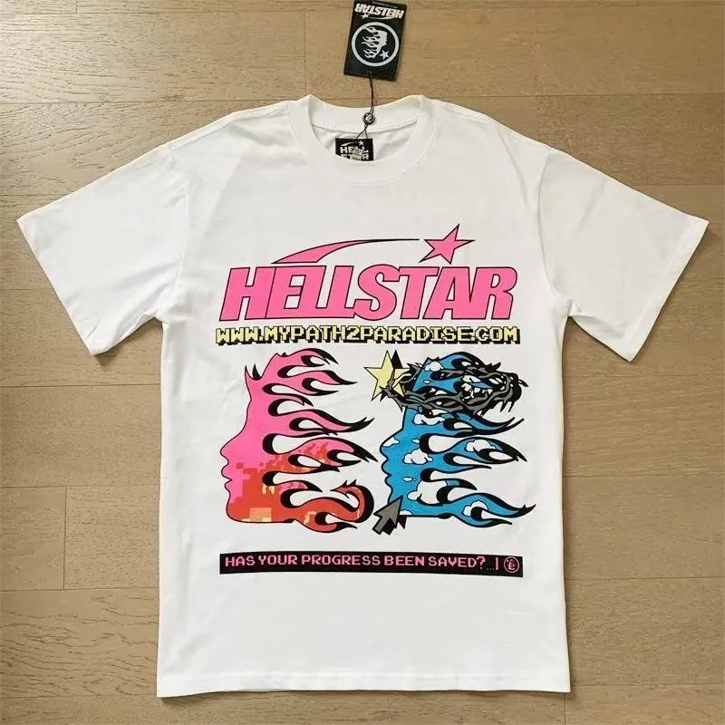 Hellstar X Logo Pink Graphic T-Shirt - 4