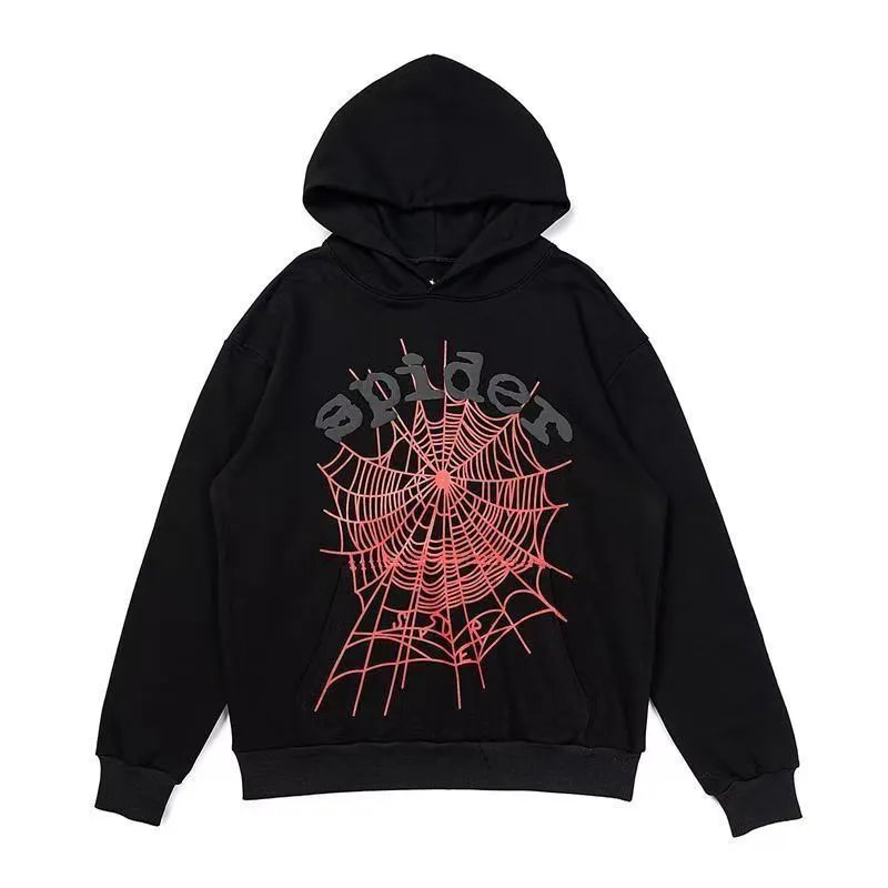 Spider Web Graphic Hoodie Black - 1