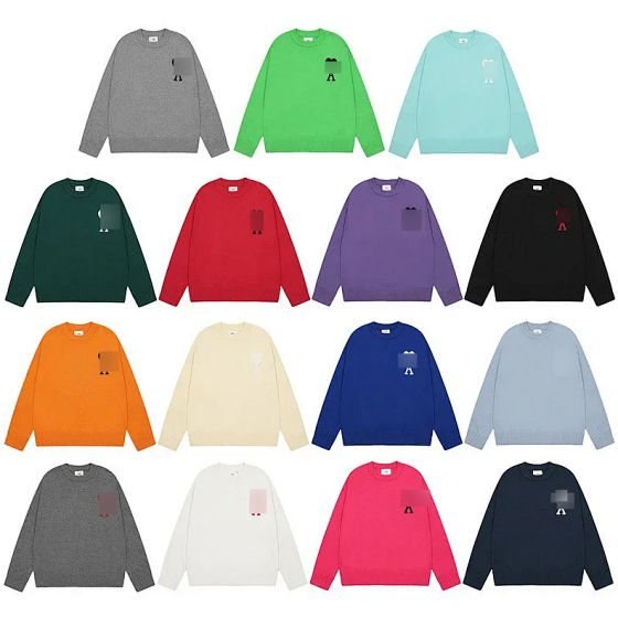 New Fall/Winter Heart Print Oversized Knit Sweater for Men and Women, Casual and Cozy