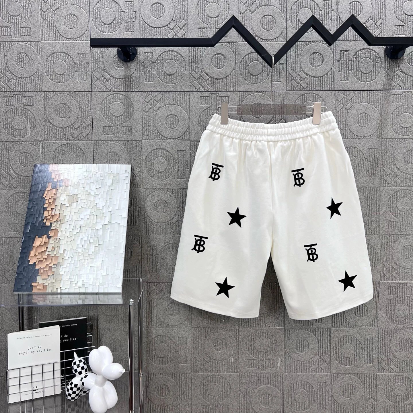 Burberry Monogram and Star Print Athletic Shorts