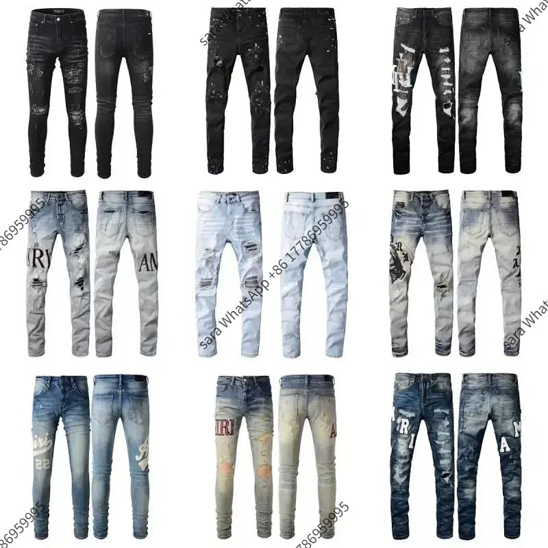 1500 Fashion Versatile Jeans (Non-refundable for Non-quality Issues) Sara WhatsApp:+86 19324419867