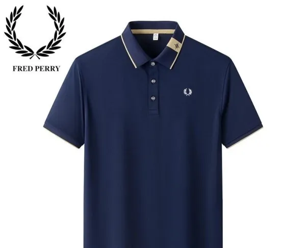 Fred Perry Twin Tipped Polo Navy - 1
