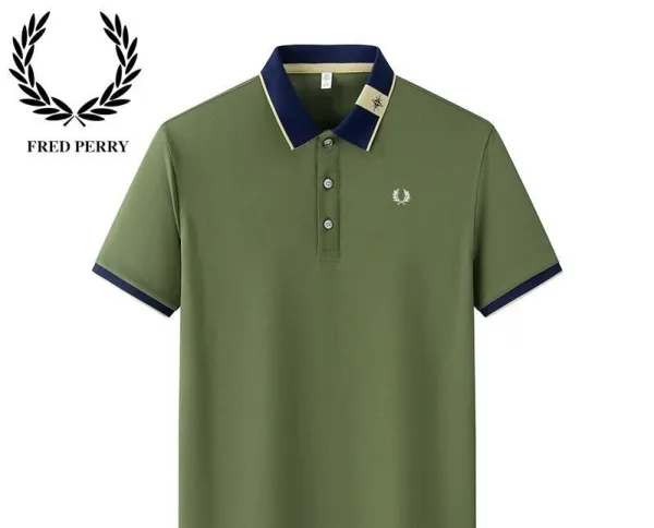 Fred Perry Twin-Tipped Polo Shirt Army Green - 1