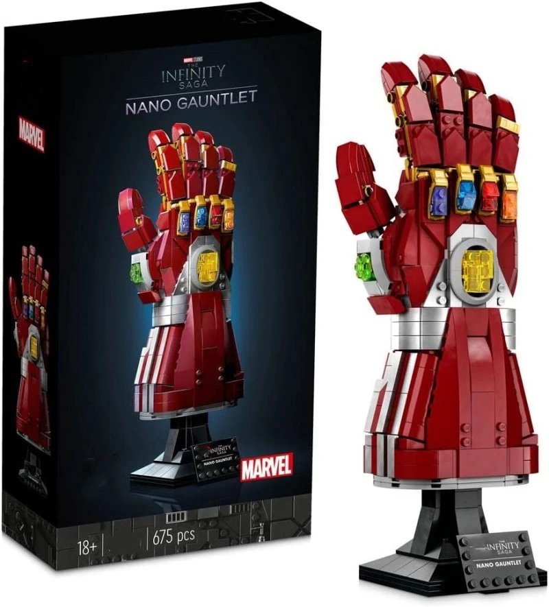 LEGO Marvel Infinity Saga Nano Gauntlet Red and Gold Collectible Model Accessories