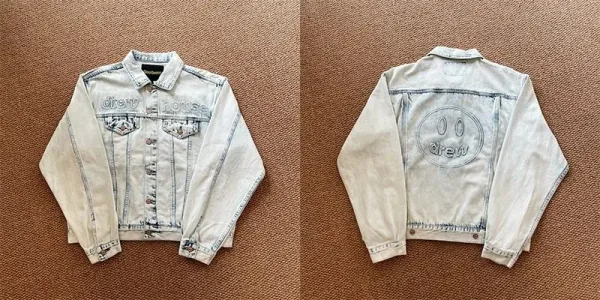 Drew House Smiley Denim Jacket Light Wash - 1