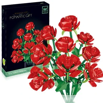 LEGO Romantic Gift Red Roses Bouquet Building Set Accessories - 1