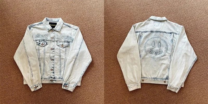 Drew House Smiley Denim Jacket Light Wash - 10