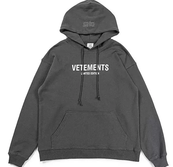 Vetements Limited Edition Bold Logo Hoodie Gray - 1