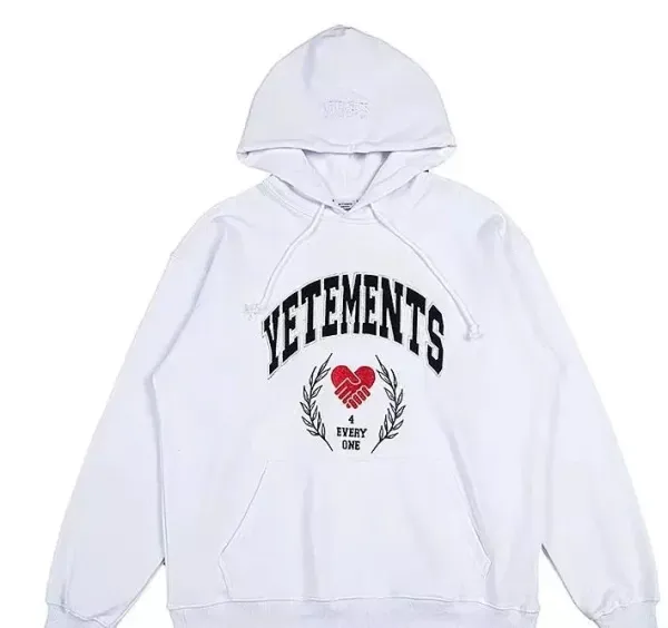 Vetements撕纸效果Logo Black Hoodie - 12