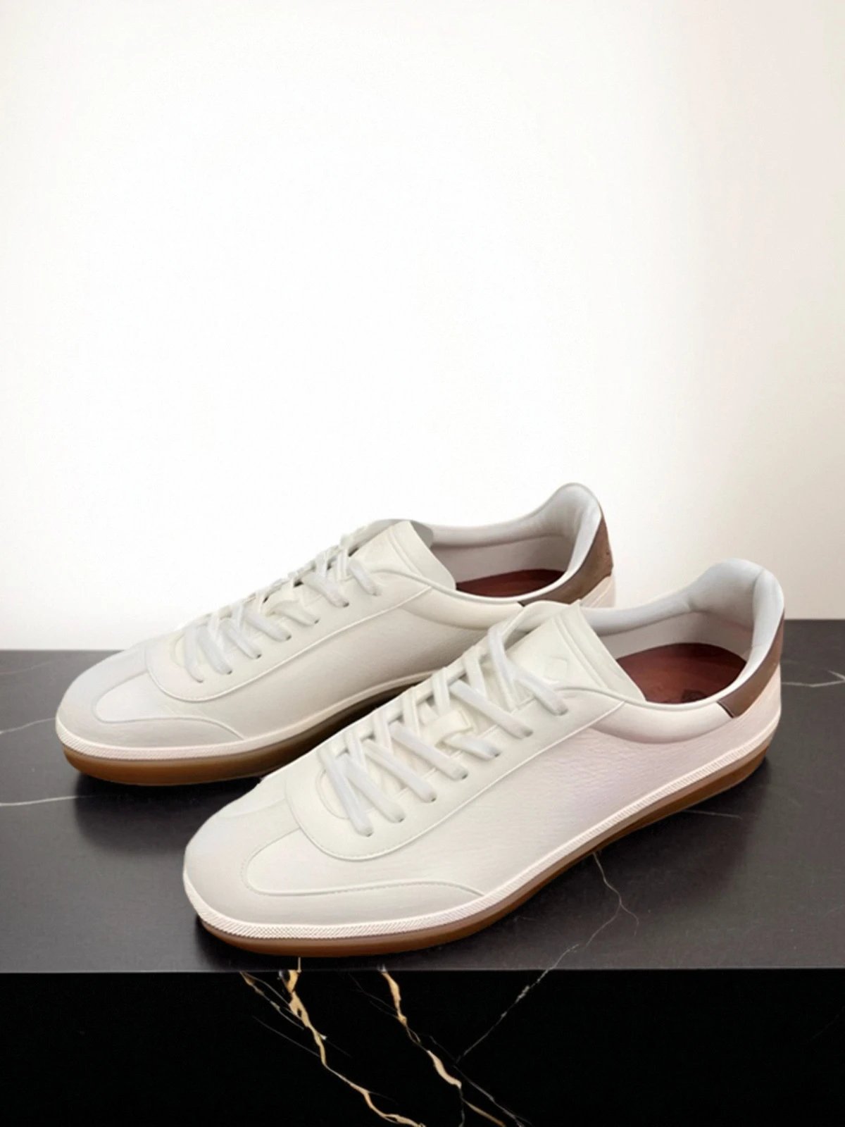 Loro Piana Flat Walk Leather Sneakers