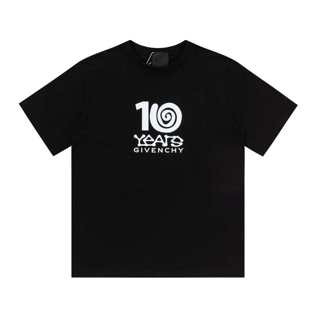 Givenchy 10 Years Black Cotton Logo T-Shirt