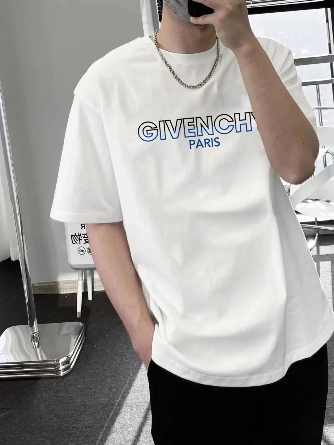 Givenchy Paris White Cotton Logo T-Shirt