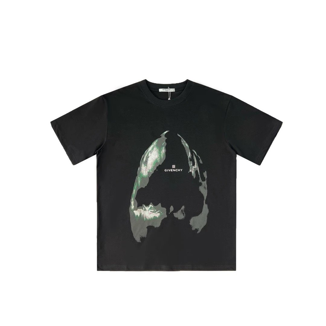 Givenchy Black Abstract Print Unisex Cotton T-Shirt 2024