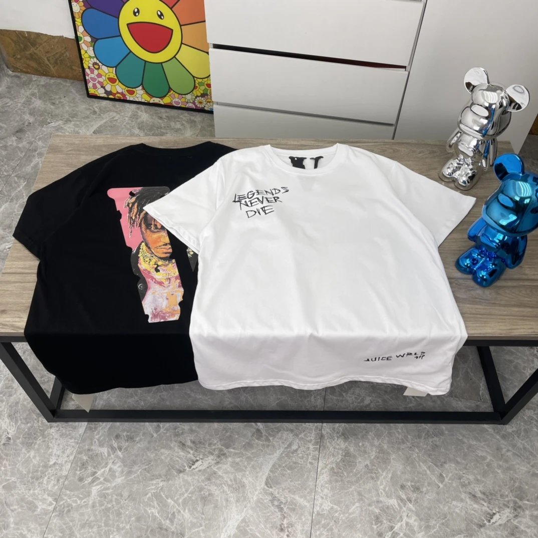 Vlone White Legends Never Die Cotton T-Shirt Streetwear Tee