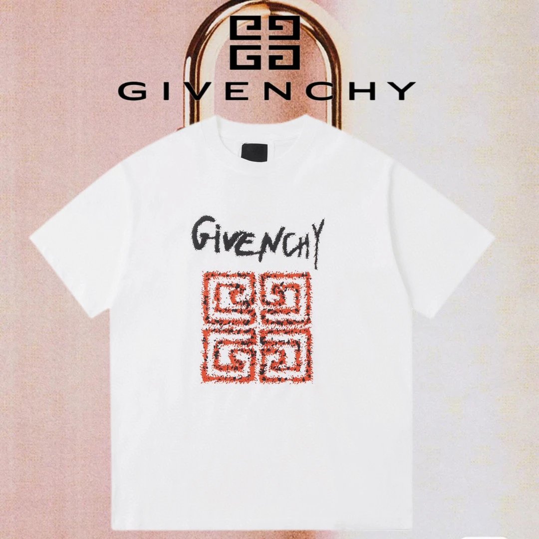 Givenchy White Cotton Embroidered Logo T-Shirt
