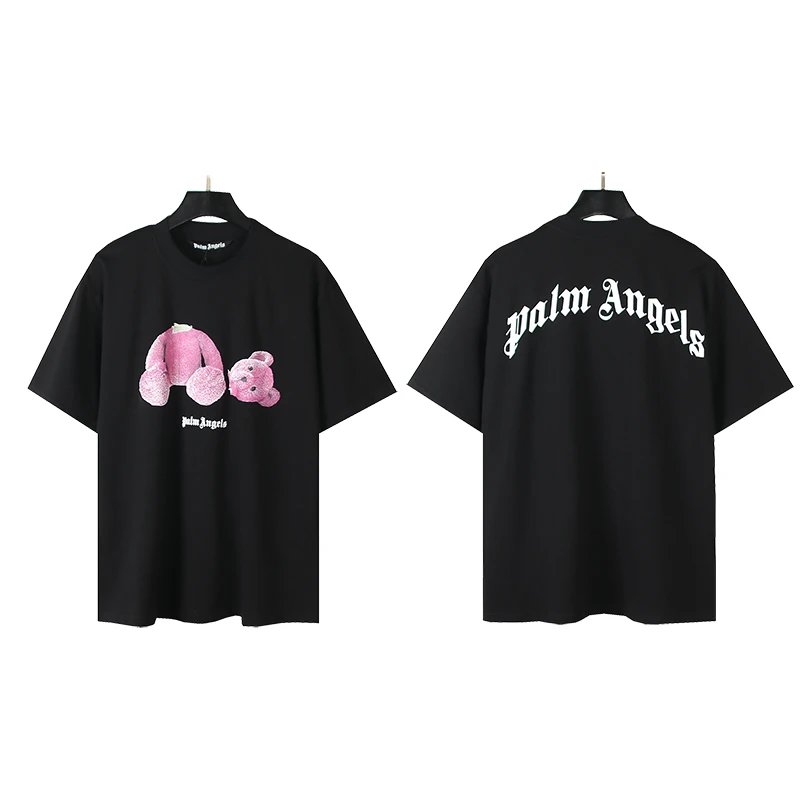 Palm Angels Black Teddy Bear Graphic Cotton T-Shirt