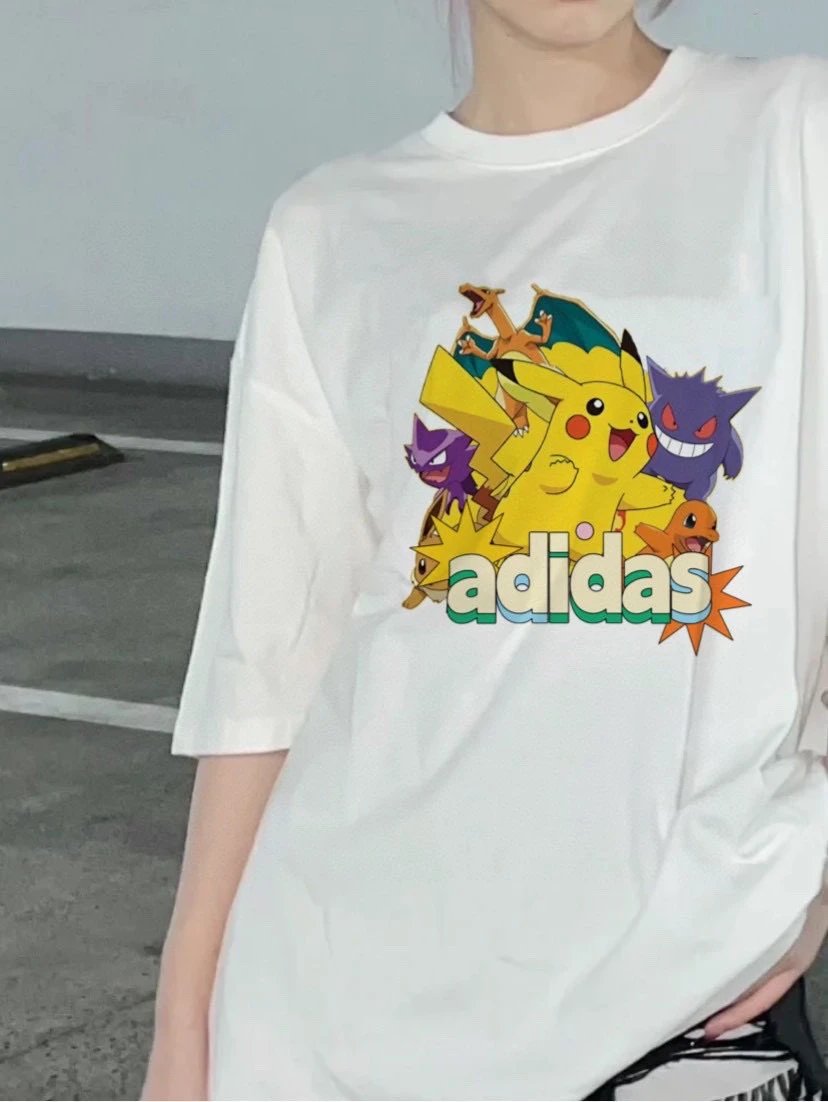 Design NASA x Pokémon Happy Nice Pikachu Blue T-Shirt T-Shirts - 2