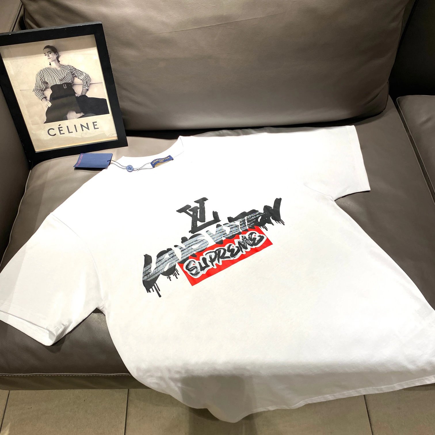 Louis Vuitton White Graffiti Logo Cotton T-Shirt