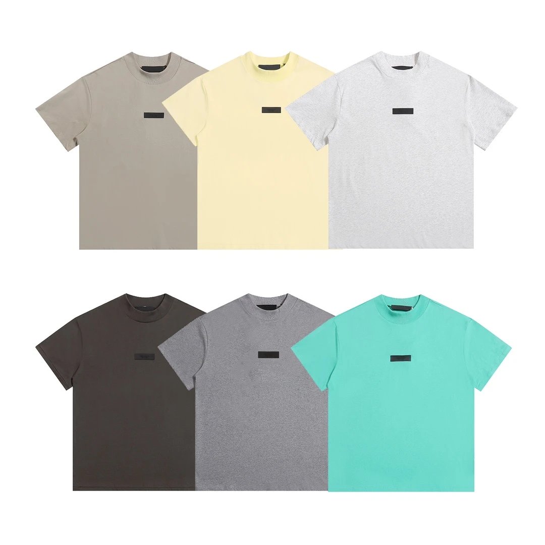 Essentials Taupe Cotton Logo Crew Neck T-Shirt