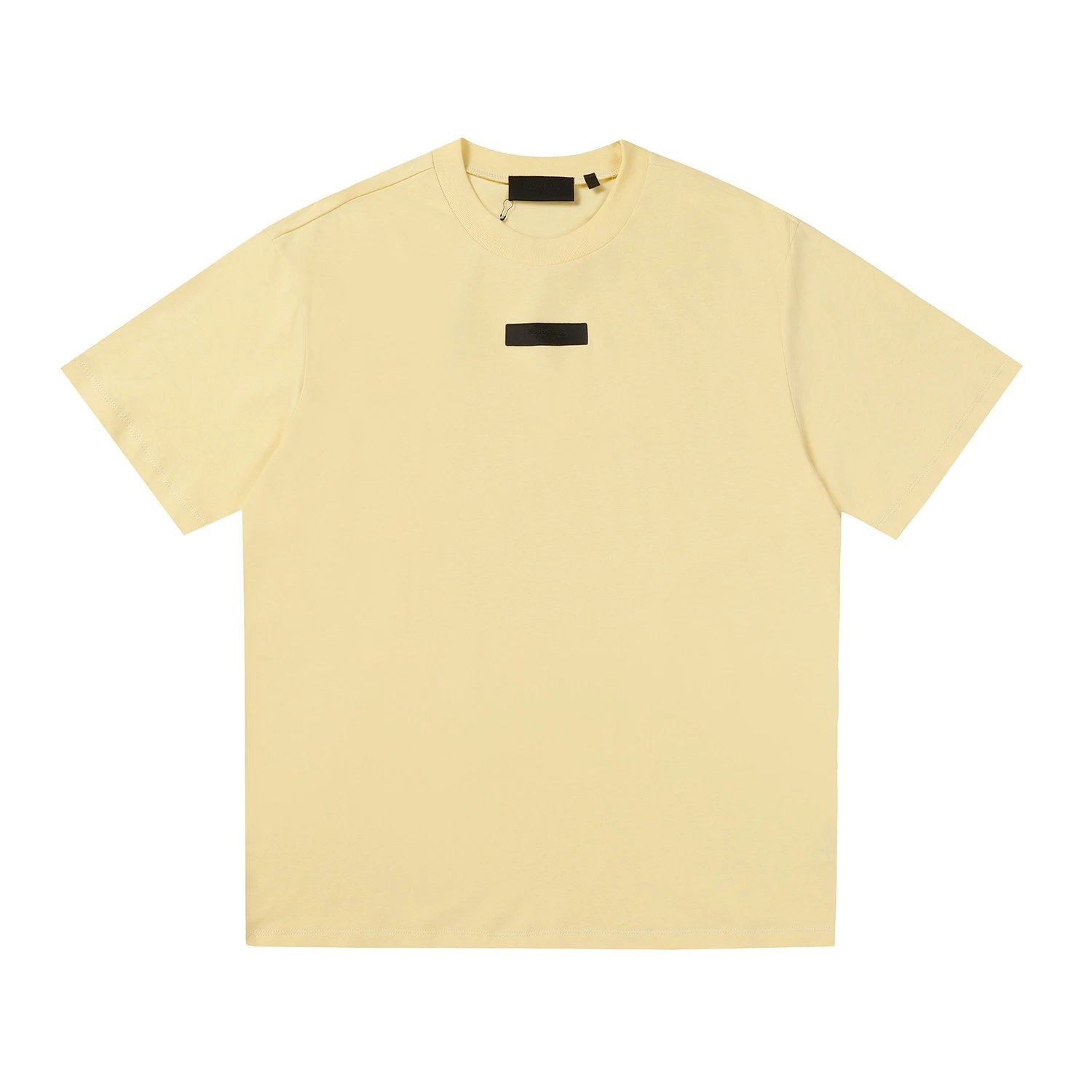 Essentials Beige Cotton Logo T-Shirt Unisex Casual Tee