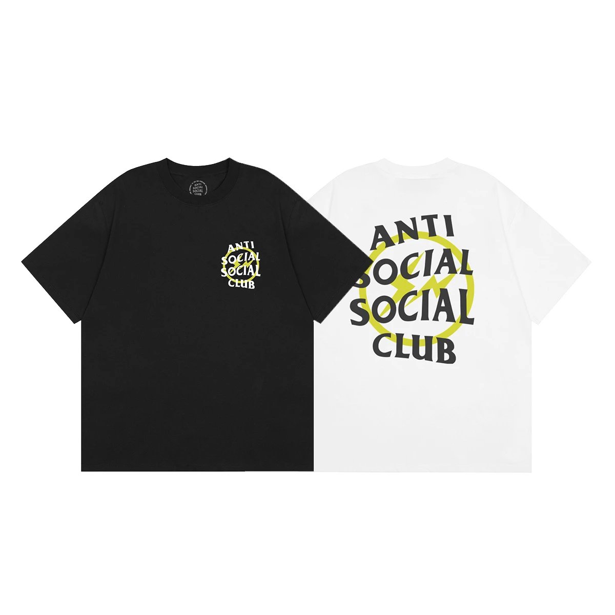Anti Social Social Club Black White Logo Cotton T-Shirt