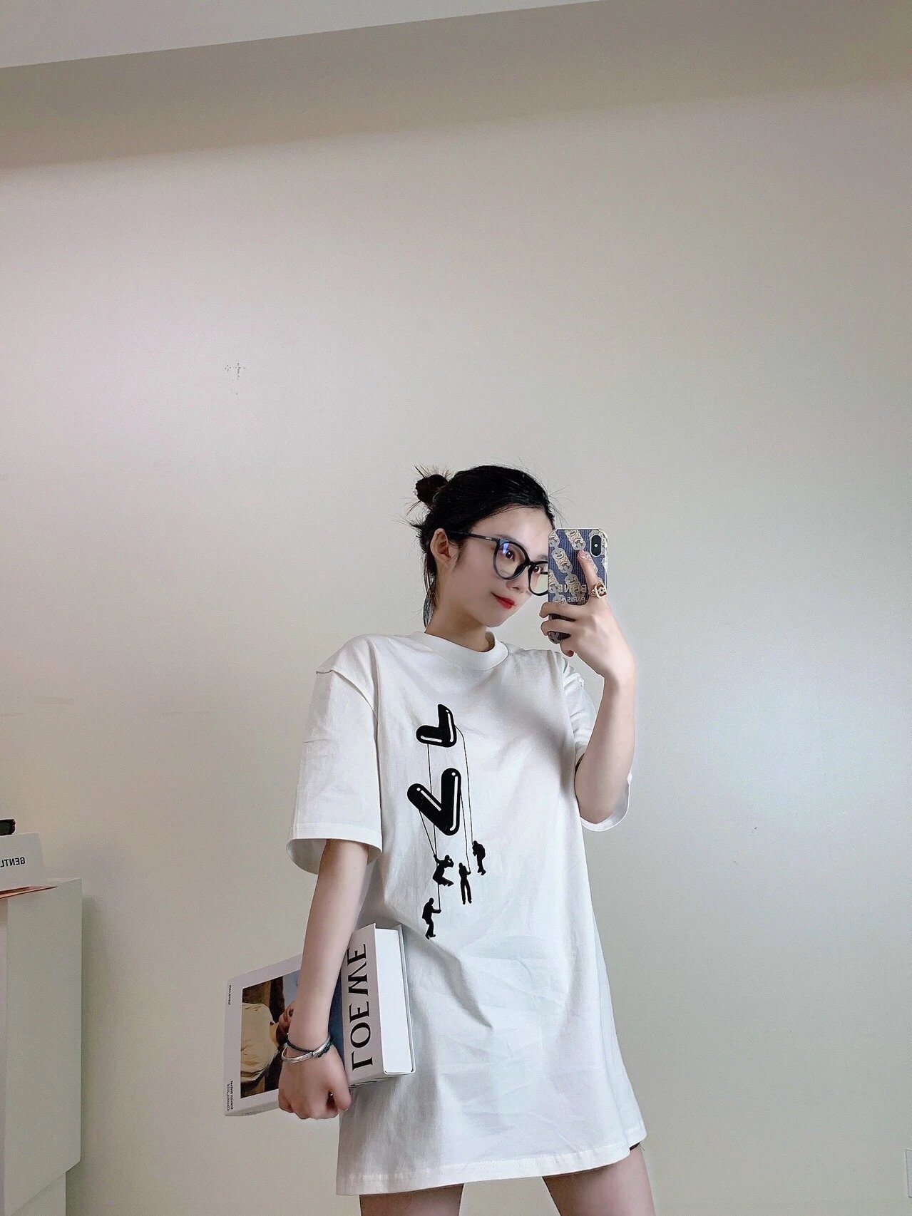 Louis Vuitton White Graffiti Oversized Cotton T-Shirt
