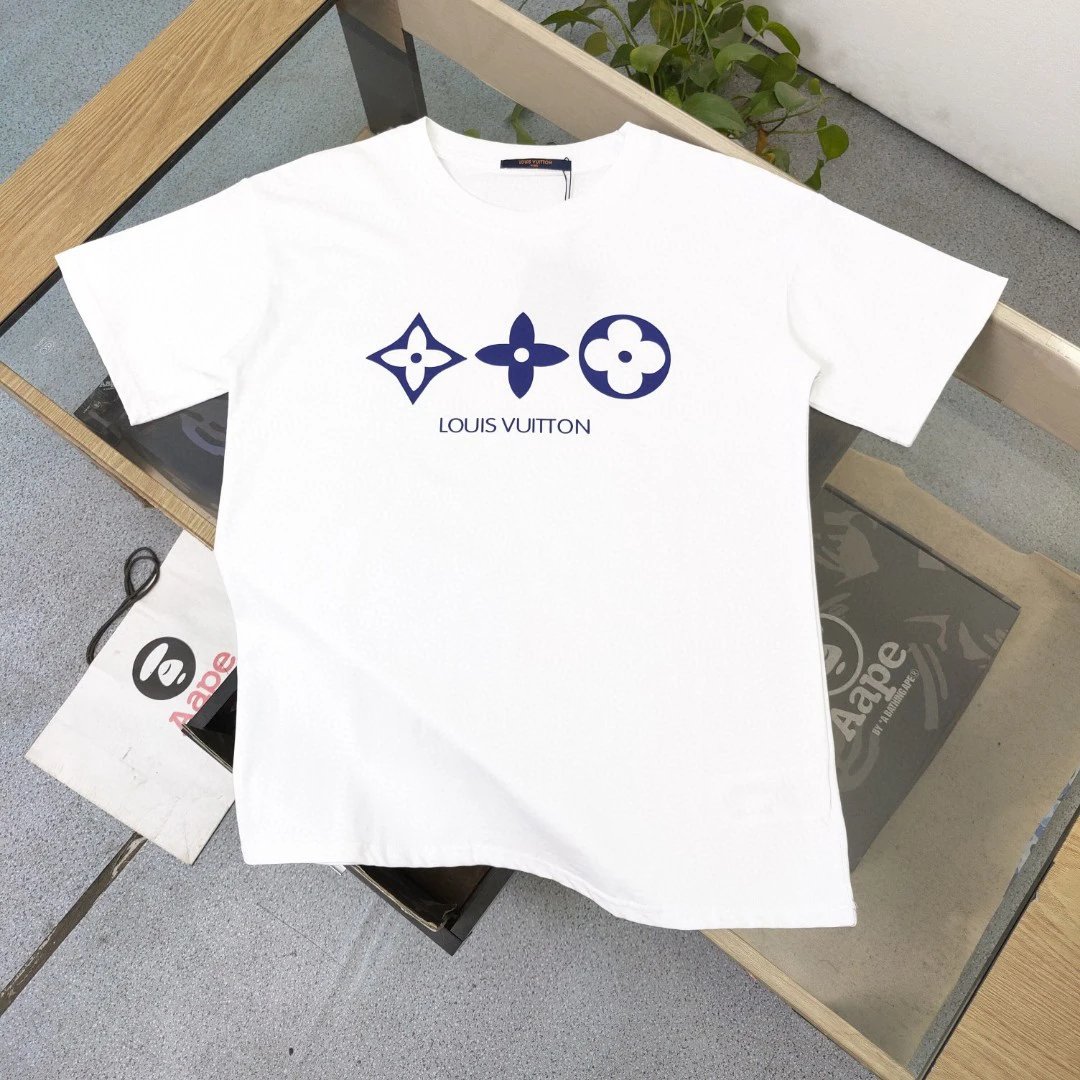 Louis Vuitton White Monogram Flower Cotton T-Shirt