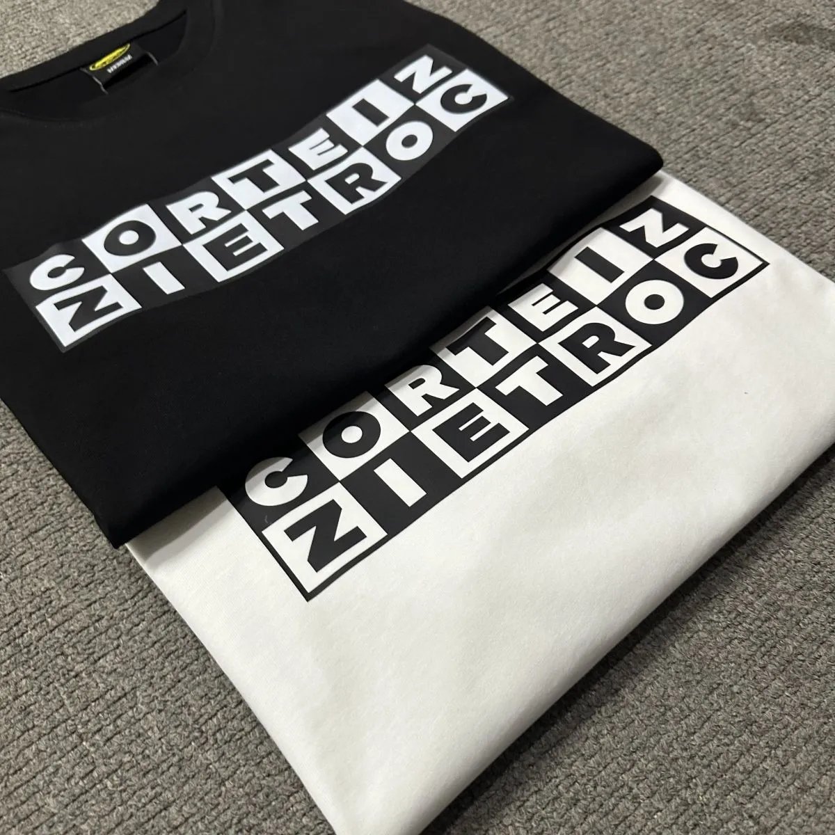 Corteiz Black Cotton Logo T-Shirt Unisex Streetwear Top