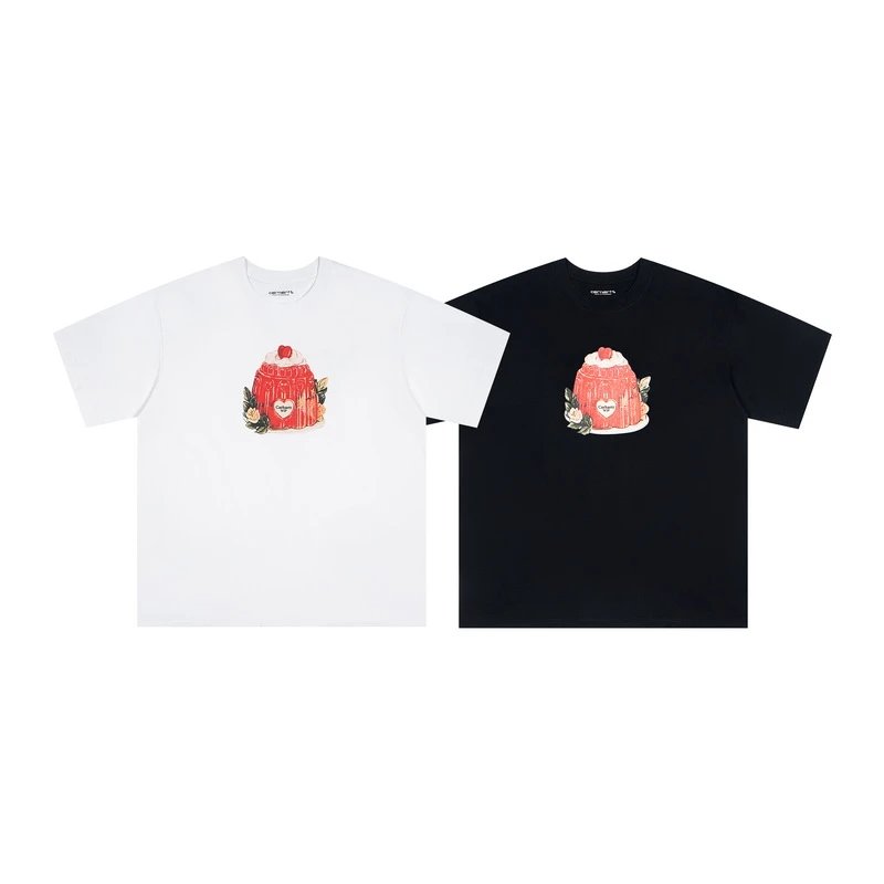 Carhartt White Cotton Beanie Graphic Short Sleeve T-Shirt