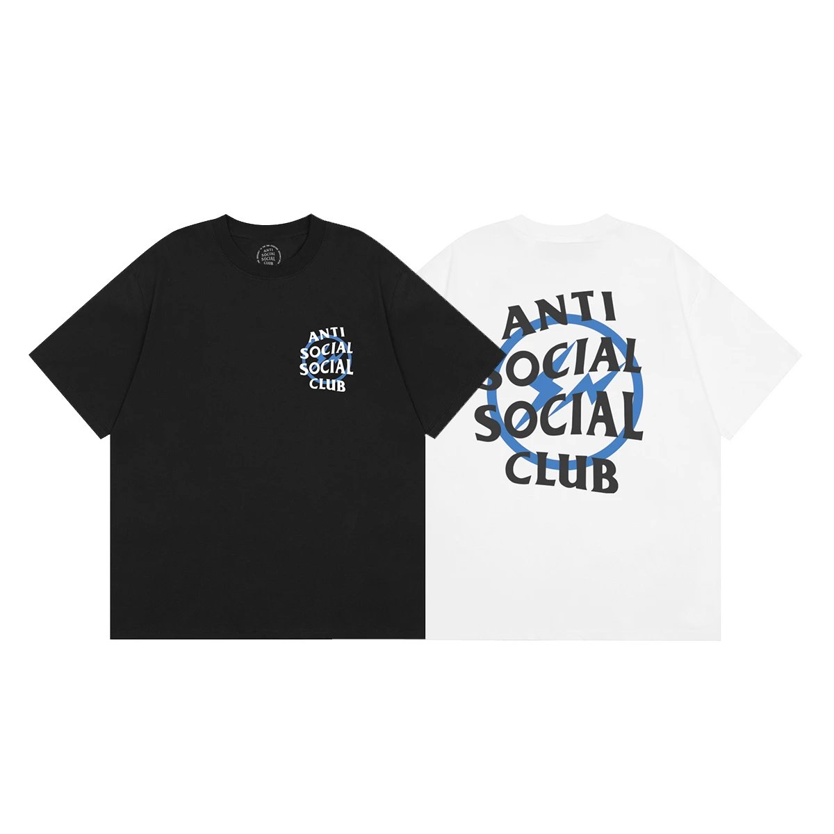 Anti Social Social Club Logo Cotton T-Shirt Black White