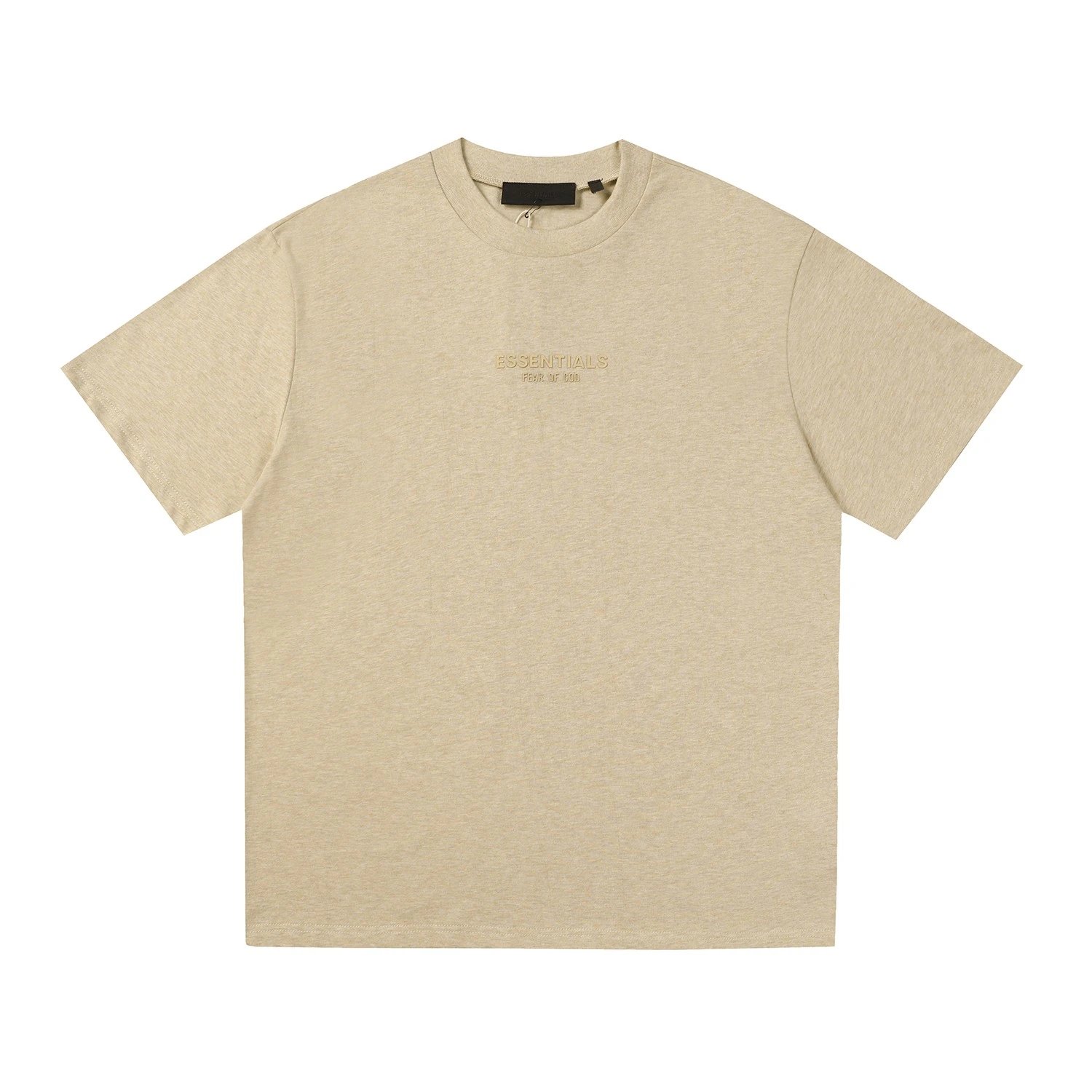 Essentials Fear of God Beige Embroidered Logo Cotton Tee