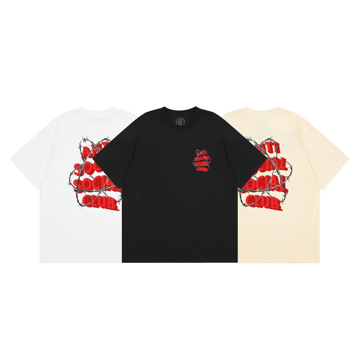 Anti Social Social Club Black Thorn Logo Cotton T-Shirt