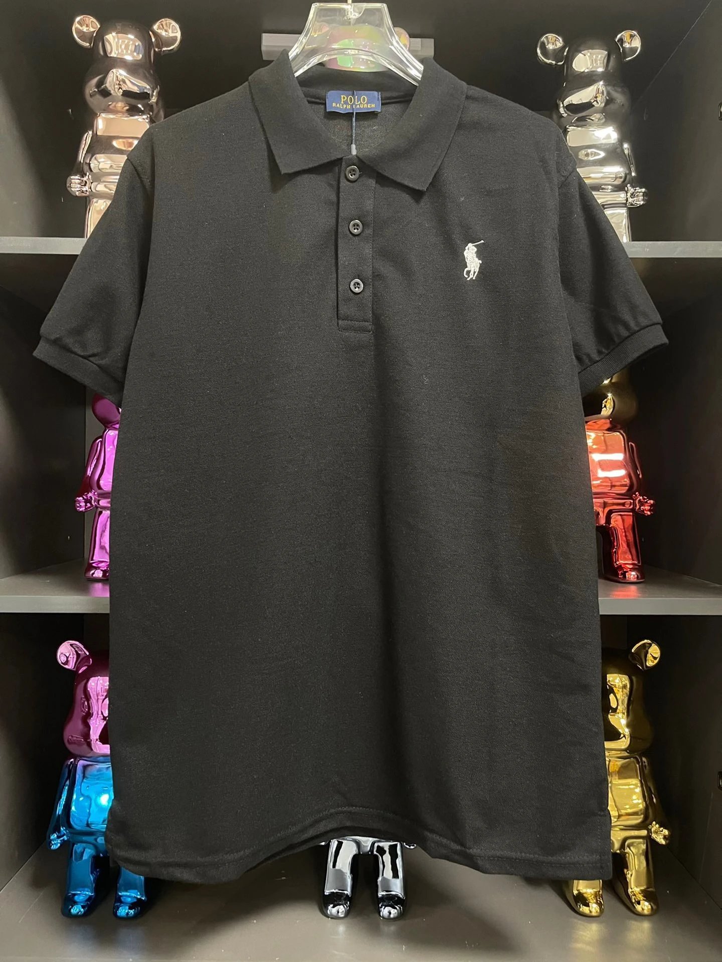 Ralph Lauren Classic Black Cotton Polo Shirt